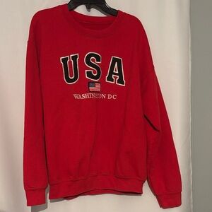 Red USA Washington DC Sweatshirt
